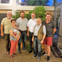 v.li. Willi Grebner, Erika Neugebauer (beide Revisoren), Johannes Grebner (Bürgermeister und Vorsitzender), Jochen Kraft (stellv.UB-Vorsitzender), Franz Neugebauer (Kassier), Bernd Höhn (stv.Vors.).